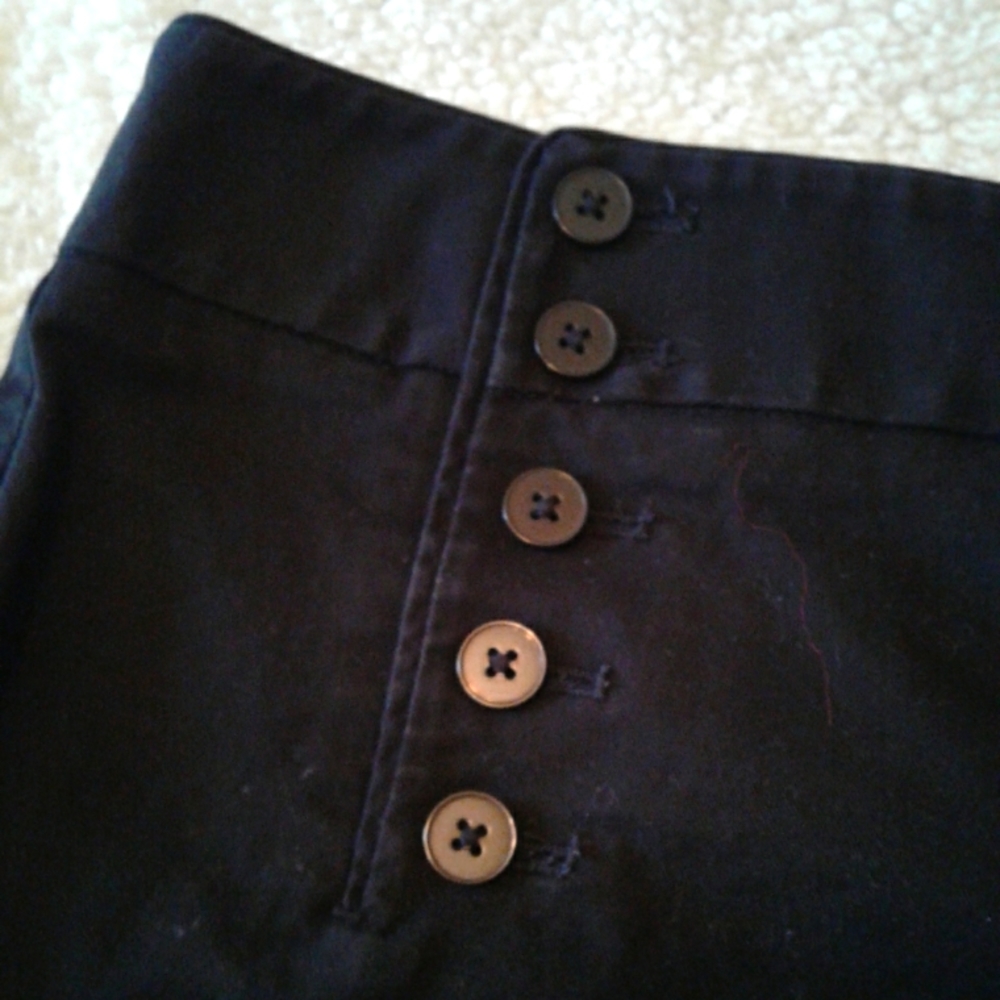 Express Design Studio Black Button-Front Shorts - image 2